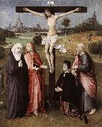 BOSCH, Hieronymus Crucifixion with a Donor  hgkl painting